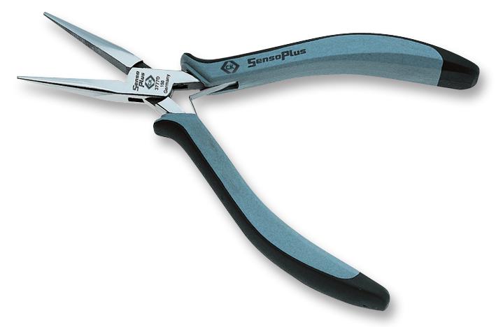 T3777 D-150 PLIER, SNIPE NOSE, SERRATED, 165MM CK TOOLS
