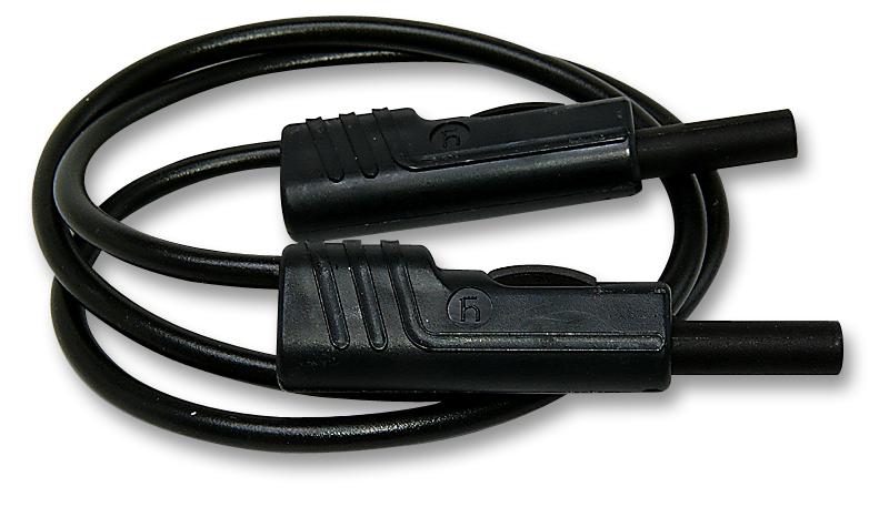 973645100 TEST LEAD, BLK, 500MM, 60V, 16A HIRSCHMANN TEST AND MEASUREMENT