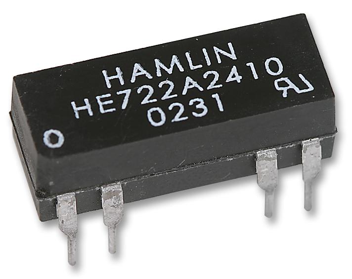 HE722A2410 RELAY, REED, DPST-NO, 200V, 0.5A, THT HAMLIN