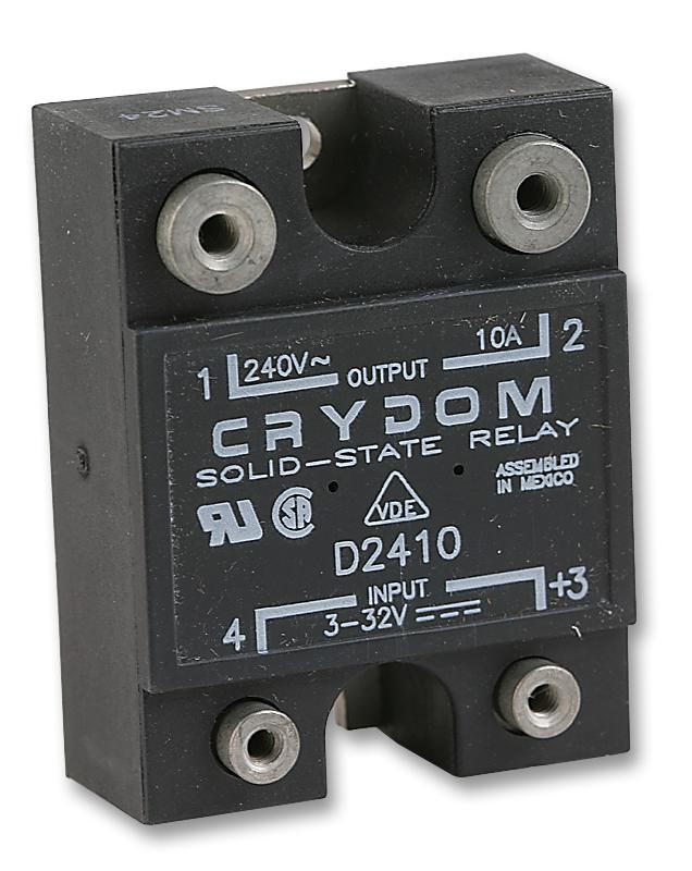 D2410 SSR, 10A, 24-280VAC, 3-32VDC, ZERO SENSATA/CRYDOM