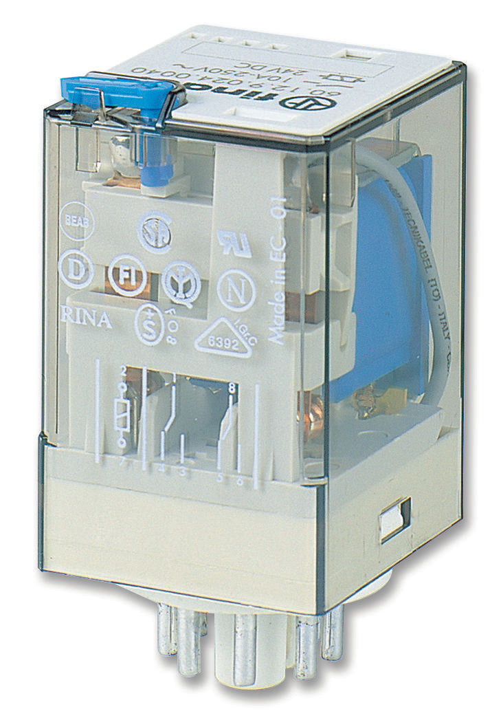 60.12.8.024.0040 RELAY, DPDT, 250VAC, 10A FINDER