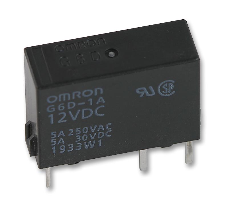 G6D-1A-ASI DC12 RELAY, SPST-NO, 250VAC, 30VDC, 5A OMRON