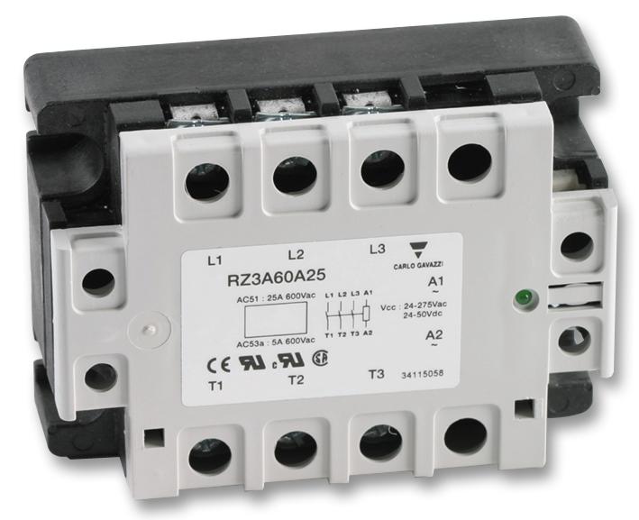 RZ3A60D25 SSR, 25A, 600VAC CARLO GAVAZZI