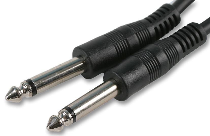 JR8015-1M LEAD, 6.35MM M JACK PLG-PLG, 1M MULTICOMP PRO