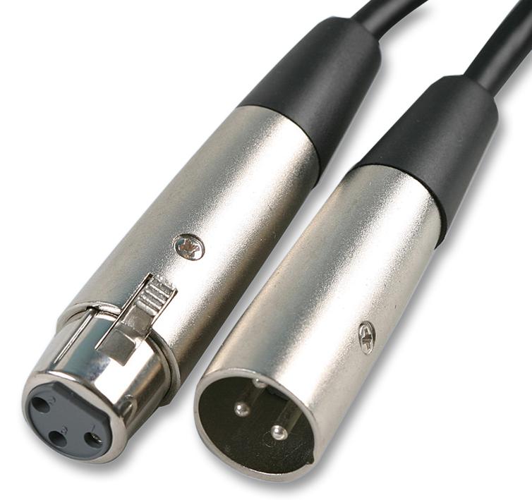 PSG00740 CABLE ASSY, 3P XLR SKT-PLUG, 2M PRO SIGNAL
