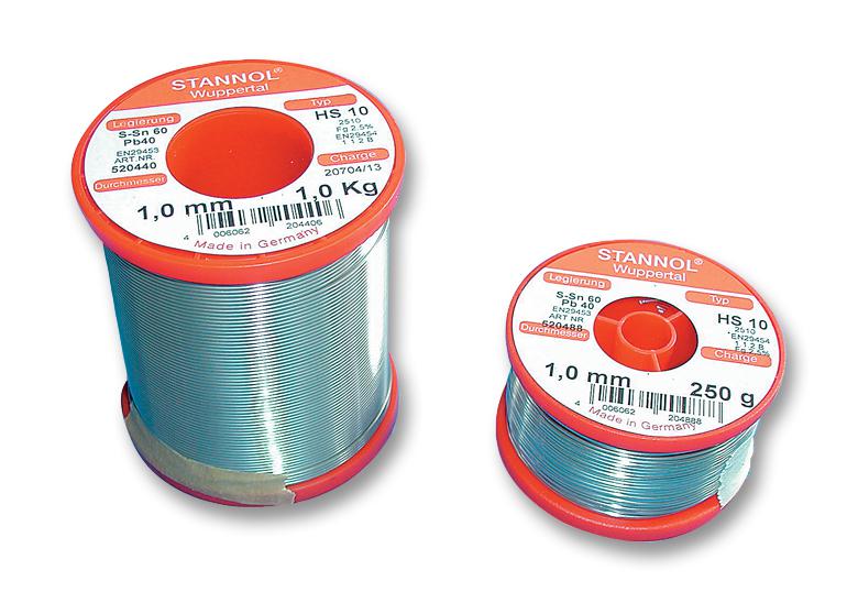 HS10 2510 1,5MM 1KG SOLDER WIRE, 362FLUX, 1.5MM, 1KG STANNOL