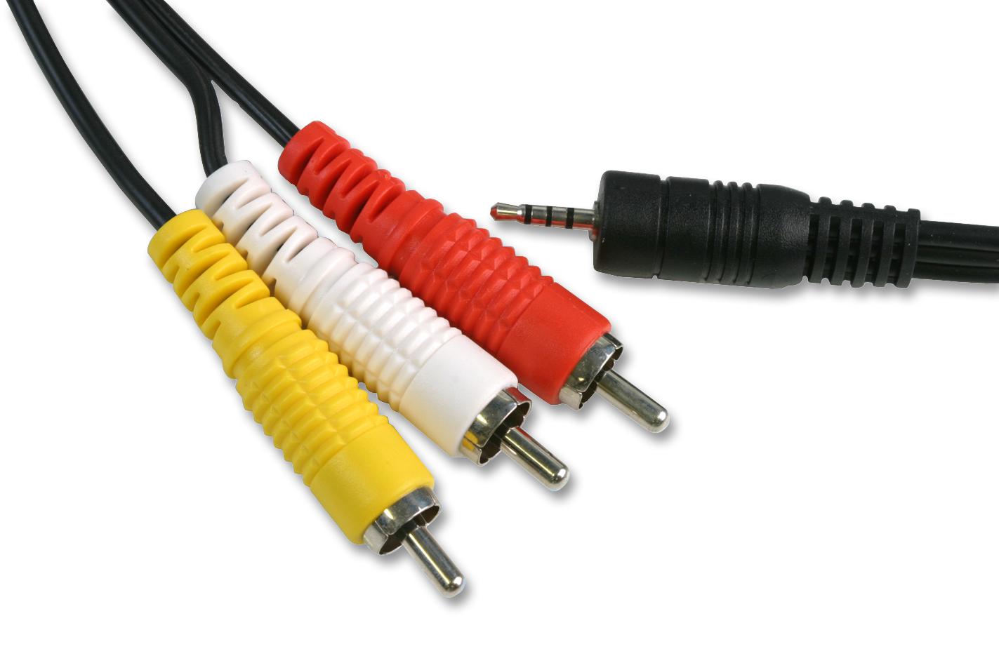 PSG00500 2.5MM 4P TO 3X PHONO, 1.5M PRO SIGNAL