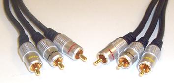 JR9503/2M-ROHS LEAD, HQ 3 X PHONO PLG-PLG, 2M PRO SIGNAL