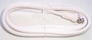 JR9017/2M WHITE-ROHS F PLUG-COAXIAL TV PLUG 2M WHITE PRO SIGNAL