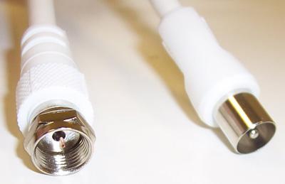 JR9017/4M WHITE-ROHS LEAD, F PLUG-TV PLUG WHITE 4M PRO SIGNAL