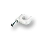 NC-0506 WHITE CABLE CLIP, POLYETHYLENE, 6MM, WHITE PRO POWER