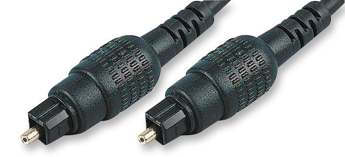 JR9907/2M D=5MM BLK LEAD, OPTICAL, 2M, TOSLINK MULTICOMP PRO