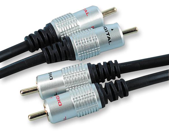 JR9502/5M LEAD, HQ 2X PHONO PLG-PLG, 5M PRO SIGNAL