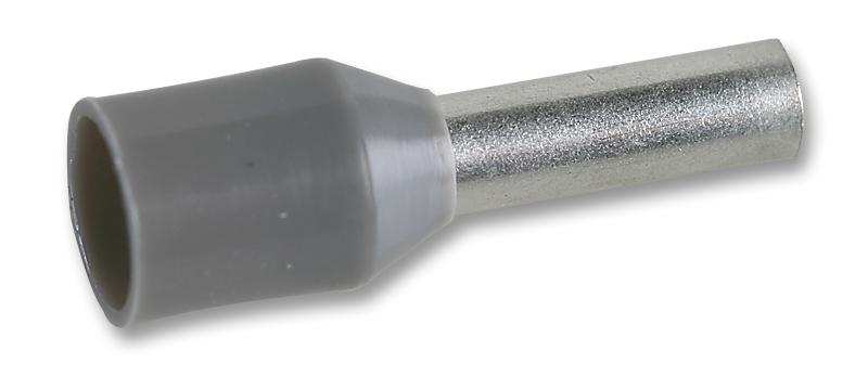 E4012-GREY FERRULE, 12AWG, 20MM, NYLON, GREY, PK100 MULTICOMP PRO
