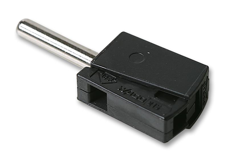 50077010 PLUG, 4MM, CAGE CLAMP, BLACK, PK5 WAGO