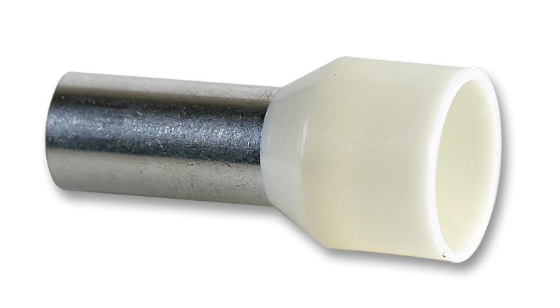E10-12-IVORY FERRULE, 8AWG, 22MM, NYLON, IVORY, PK100 MULTICOMP PRO