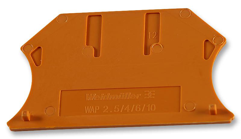 WAP 2.5/10 ORANGE END PLATE, ORANGE WEIDMULLER