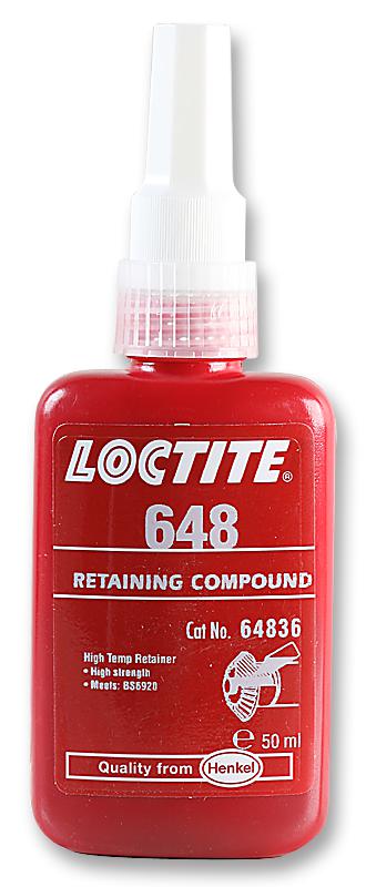 648, 50ML ADHESIVE, LOCTITE, 648, 50ML LOCTITE