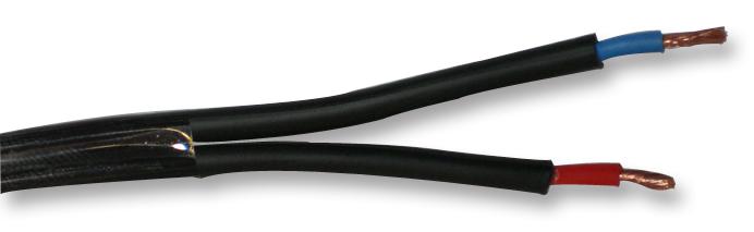 60.7453-21 CABLE, 2CORE, PVC, BLACK, 0.75MM2, 25M STAUBLI