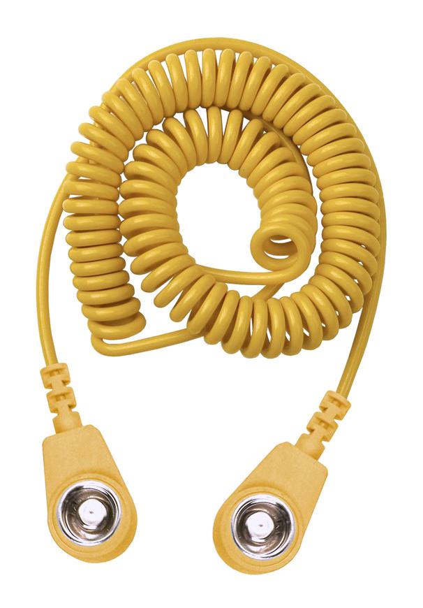 230245 GROUND CORD, COILED, YELLOW DESCO EUROPE (FORMERLY VERMASON)