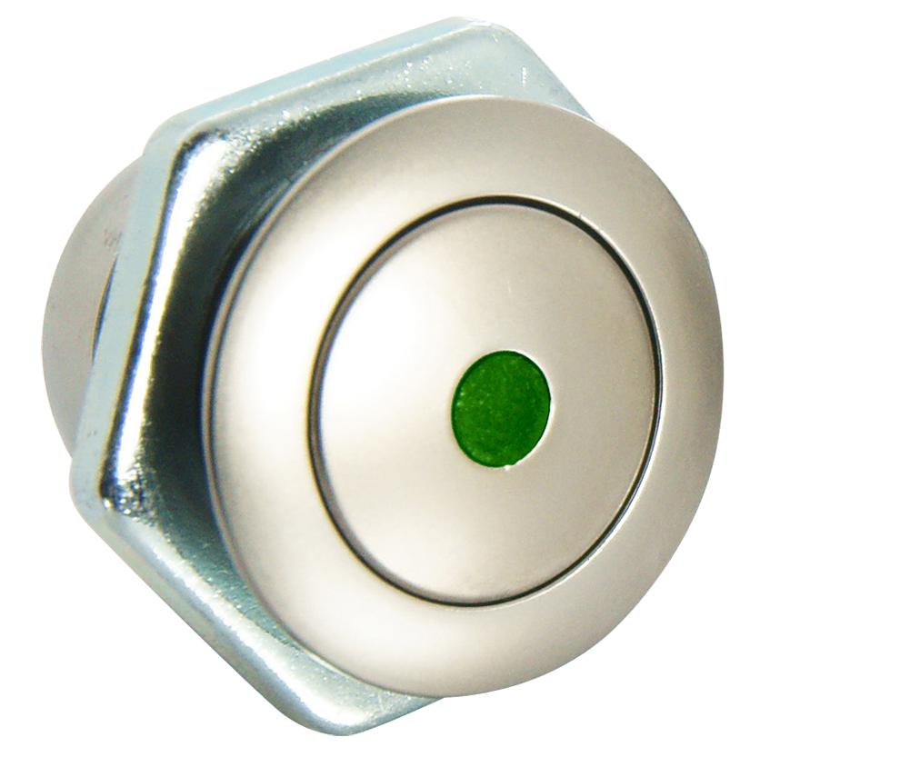 57-112G SWITCH, SPST, 0.4A, 32V, PANEL, GREEN ITW SWITCHES