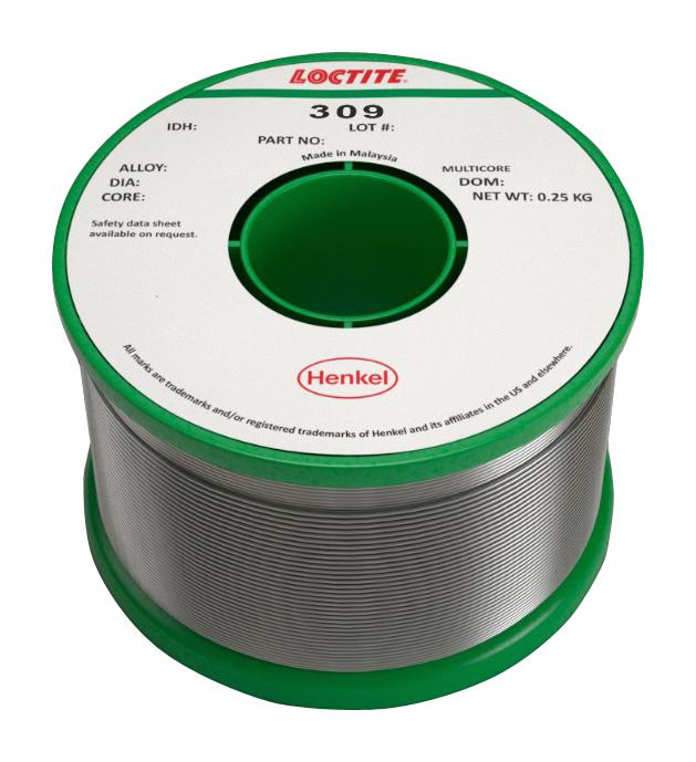 309 99C 5C 0.5MM G 250G SOLDER WIRE, 99.3/0.7, 0.5MM, 250G MULTICORE / LOCTITE