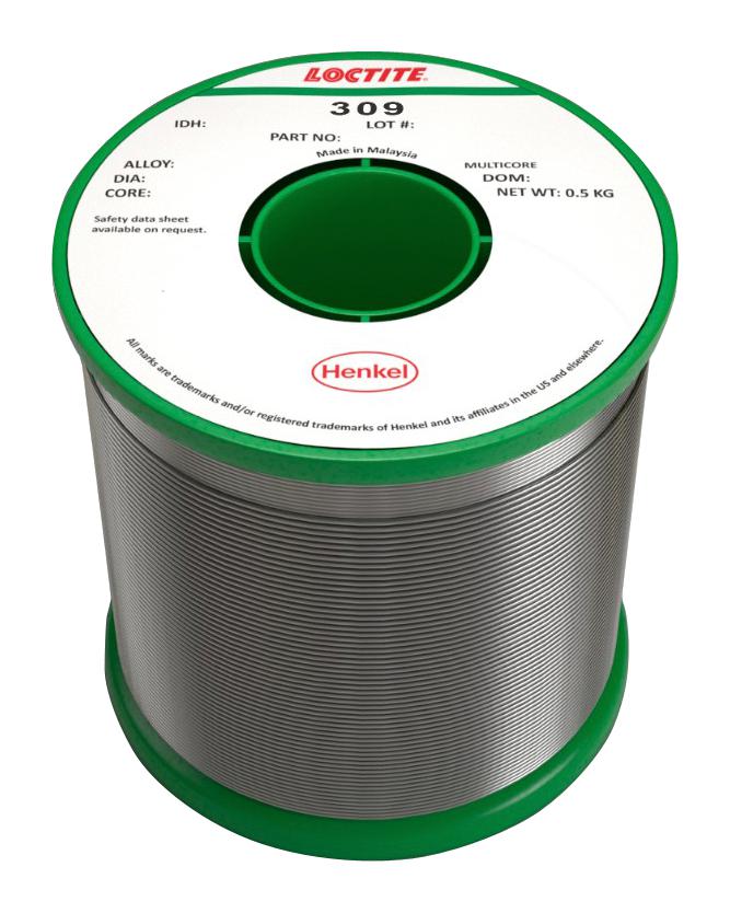 309 97SC 5C 1.2MM H 500G SOLDER WIRE, LEAD FREE, 1.2MM, 500G MULTICORE / LOCTITE