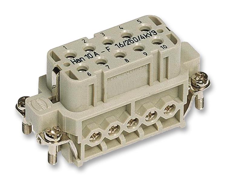 0920 010 2812 SOCKET, HAN10A, 10+E WAY HARTING