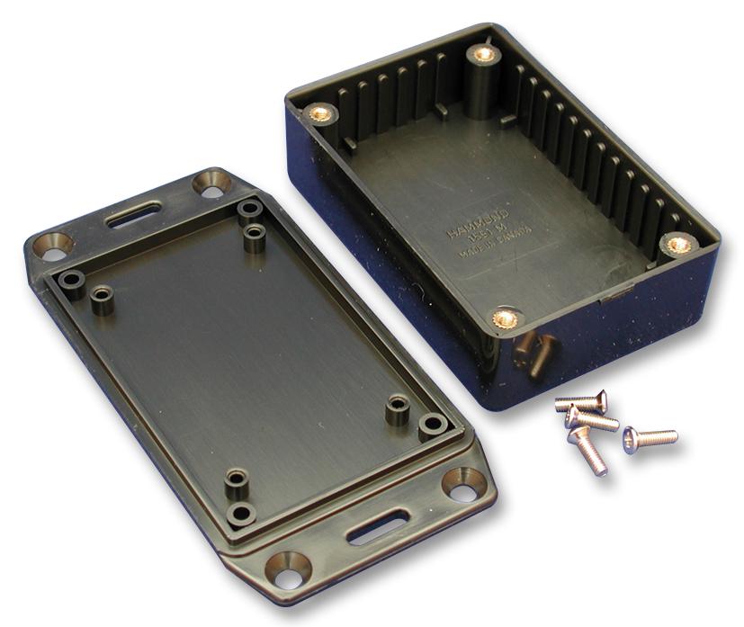 1591SSFLBK BOX, ABS, BLACK, 110X82X44MM HAMMOND