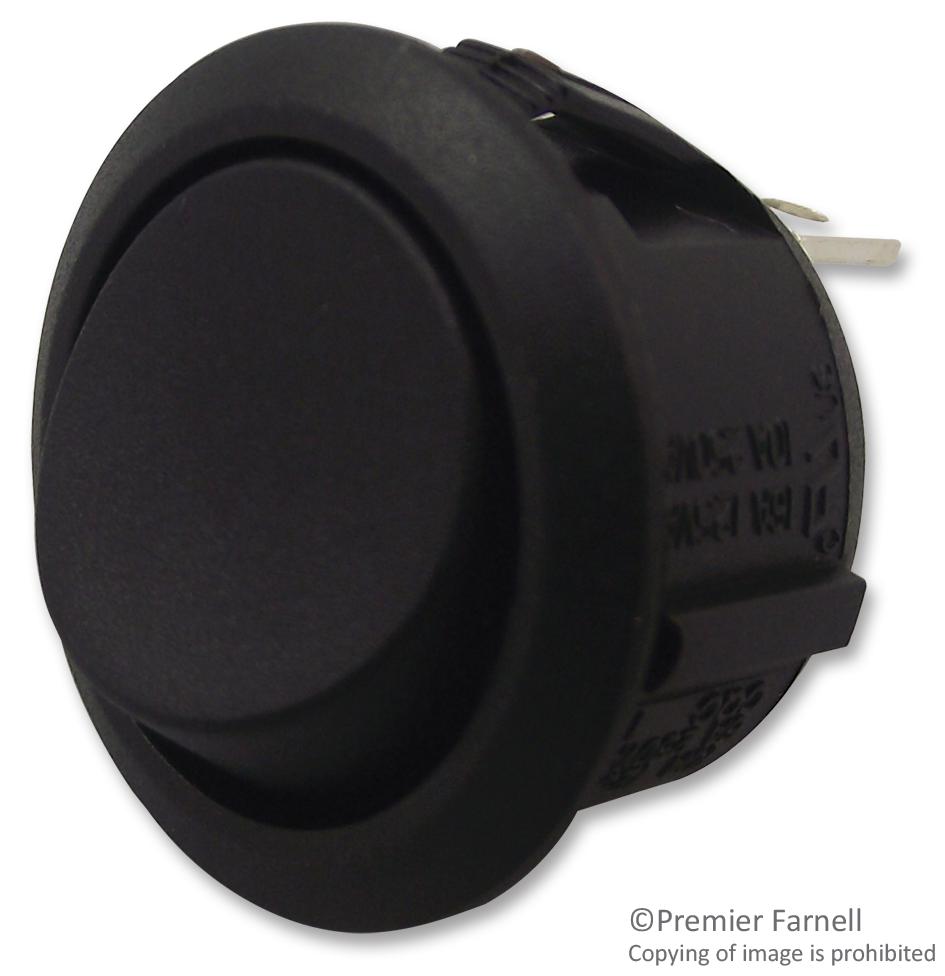 R13208FAAA ROCKER SWITCH, SPST, BLACK, MOM ARCOLECTRIC (BULGIN LIMITED)