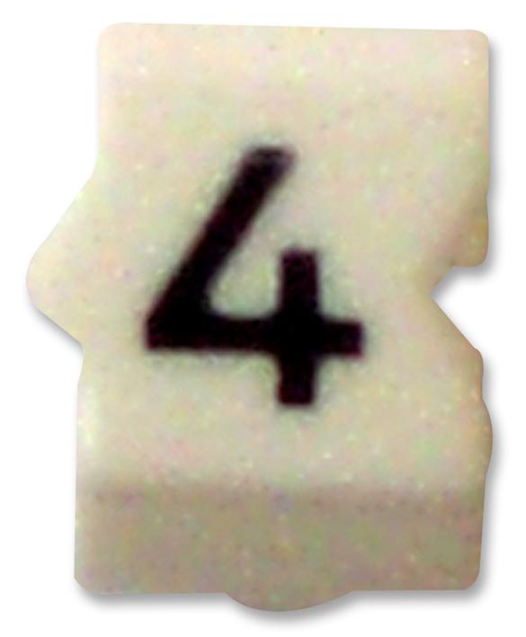 STD09W-4 CABLE MARKER, E, SIZE9, NO.4, PK30 RAYCHEM - TE CONNECTIVITY