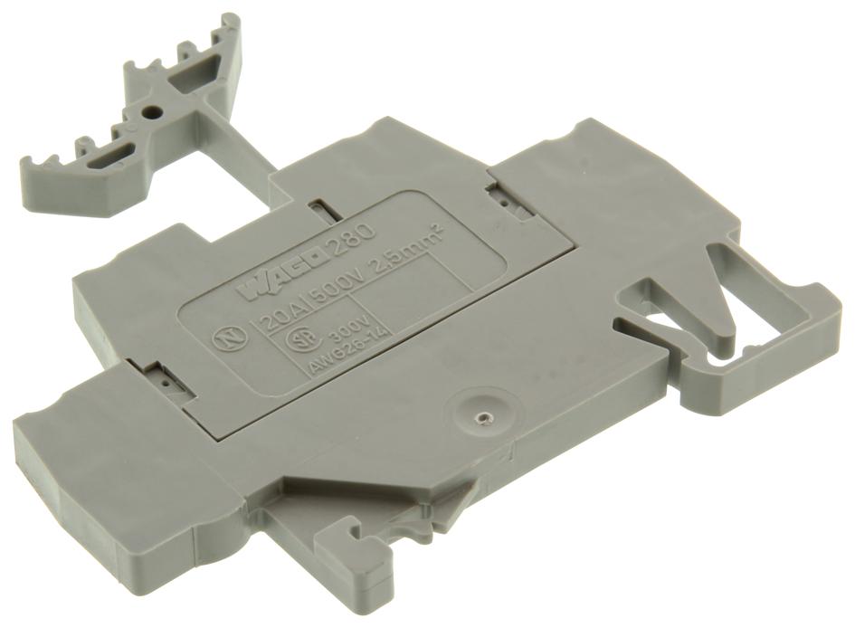 280-519 TERMINAL BLOCK, DIN RAIL, 4POS, 16AWG WAGO