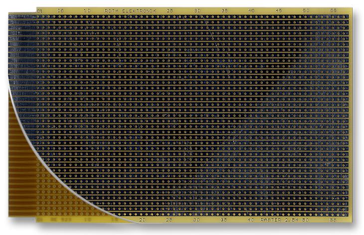 RE523-LF PCB, EUROCARD, FR4, DIRECT CONNCTR ROTH ELEKTRONIK