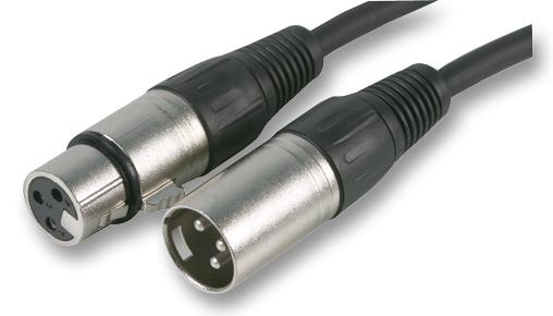 PLS00250 CABLE ASSY, 3P XLR PLUG-SOCKET, 50M PULSE