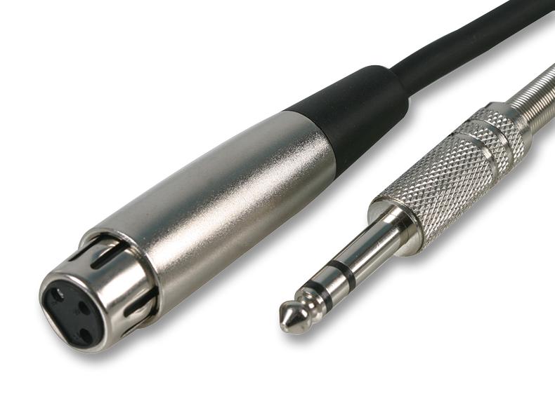 SVC683-3M CABLE, XLR 3P SOCK-6.35MM STEREO PLUG,3M PRO SIGNAL