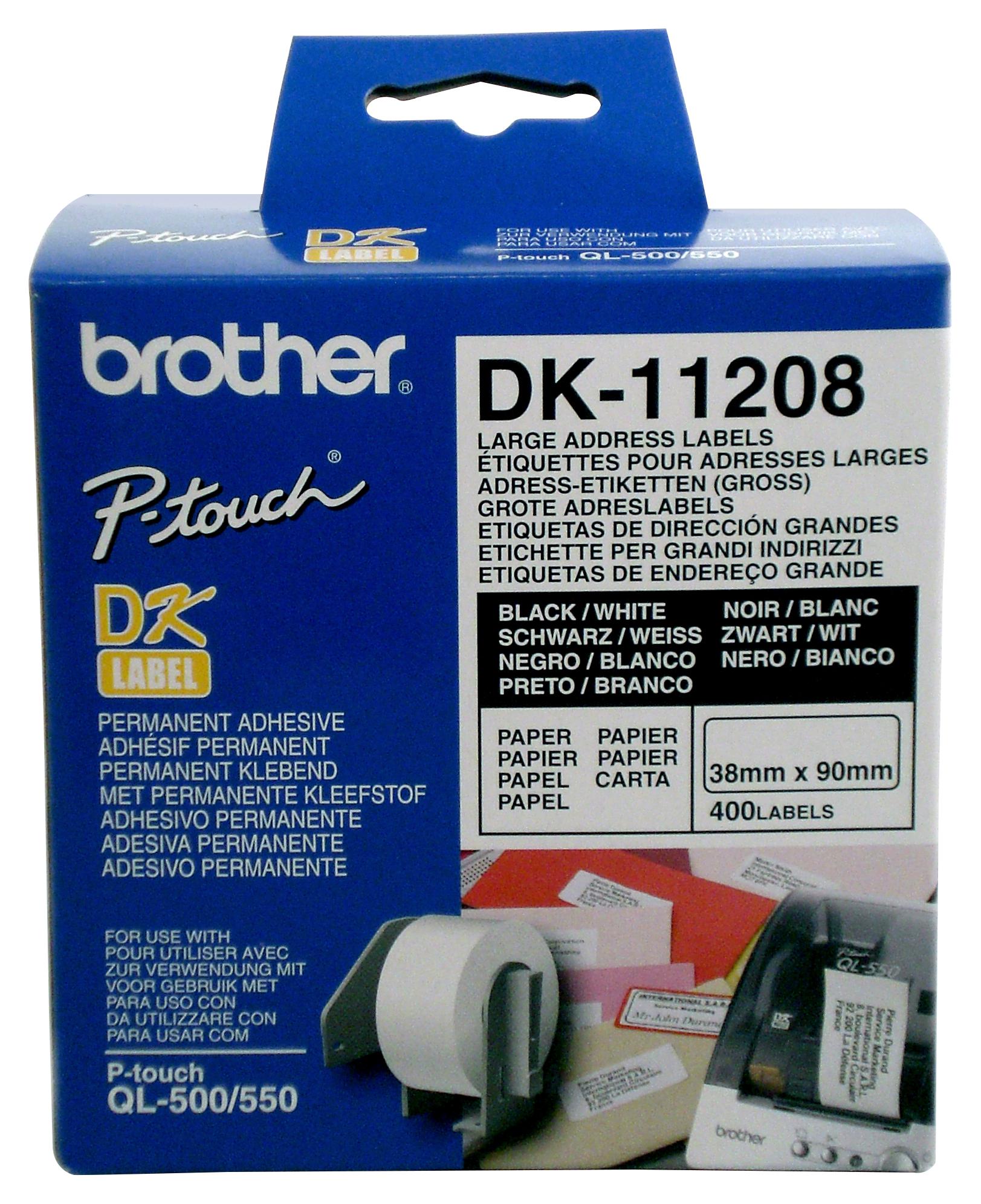 DK11208 LABEL, LARGE ADDRESS BROTHER