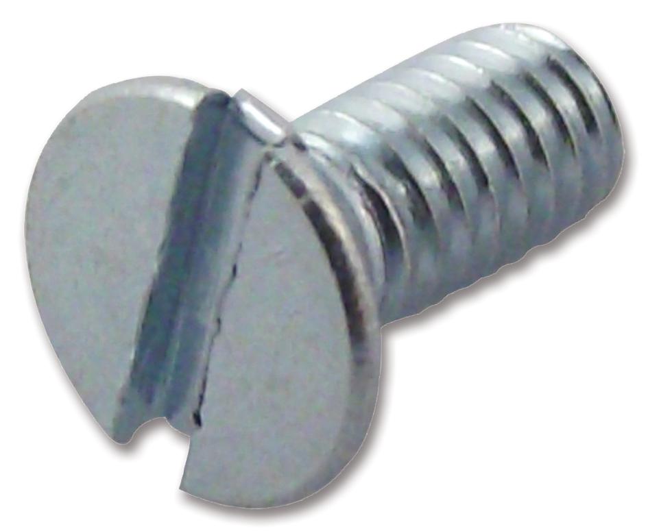 M2.56 KSSTMCZ100- SCREW, SLT, CSK, STEEL, BZP, M2.5X6 TR FASTENINGS