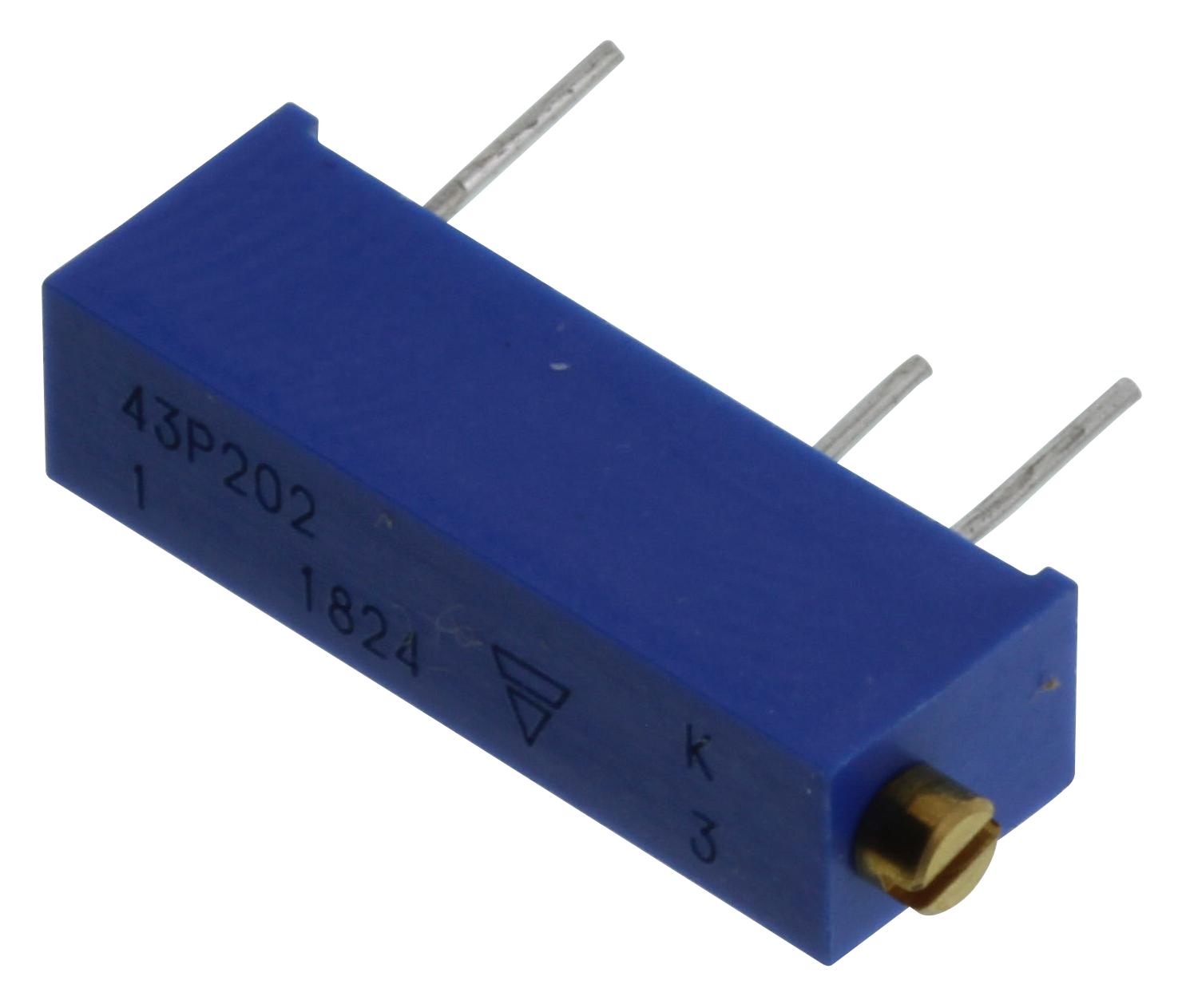 M43P202KB40 TRIMMER, 20 TURN 2K VISHAY