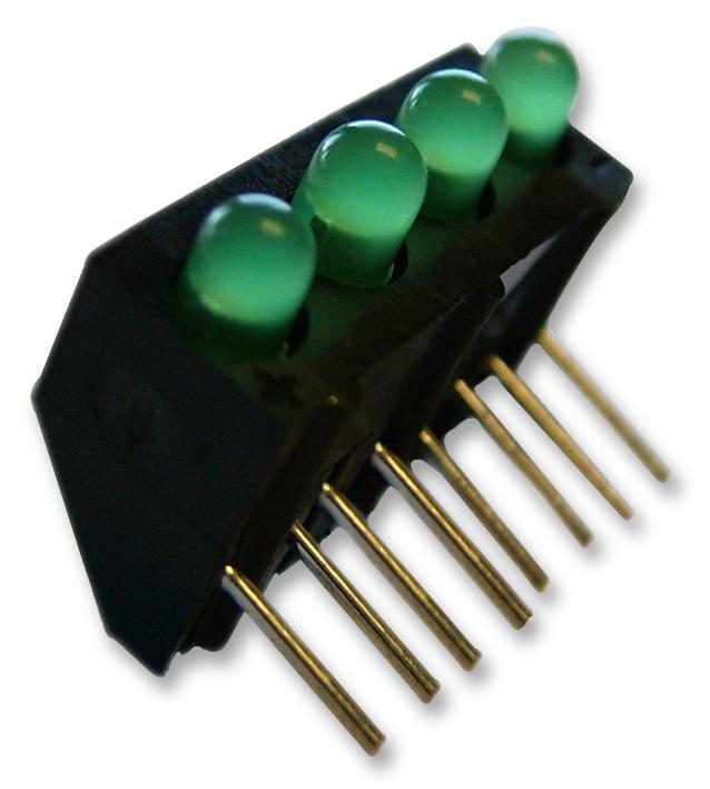 107-314-01 LED, PCB, 3MM, QUAD, GREEN MARL