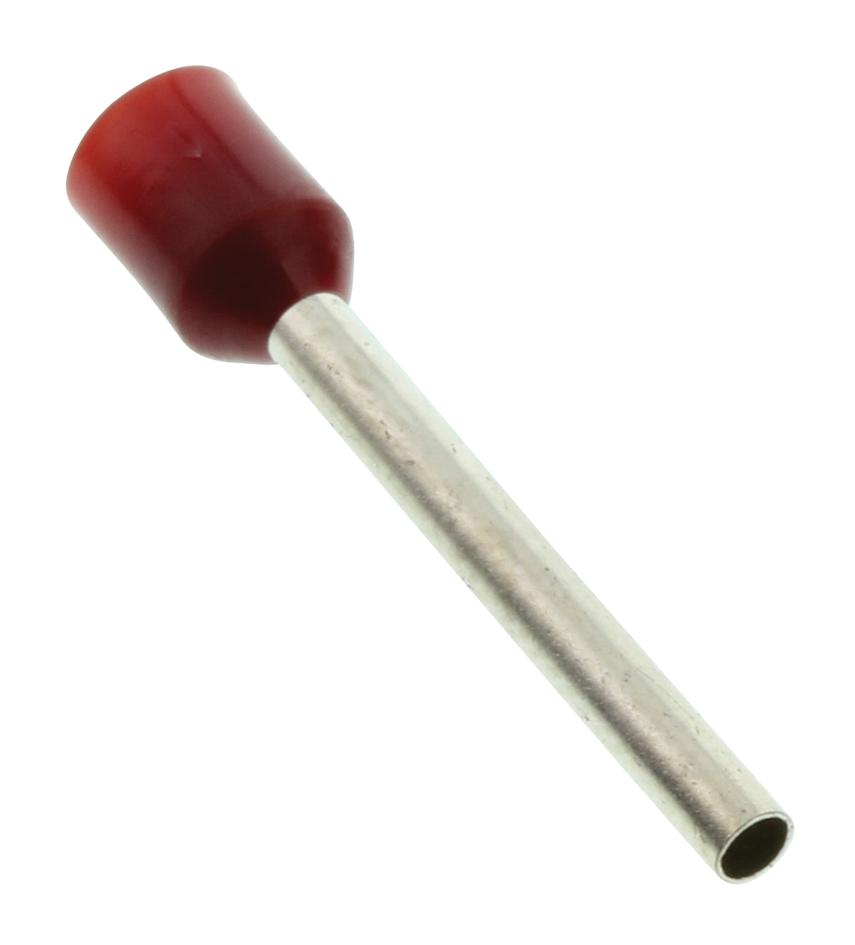 E1518-L-RED FERRULE, 16AWG, 24.5MM, NYLON, RED,PK100 MULTICOMP PRO