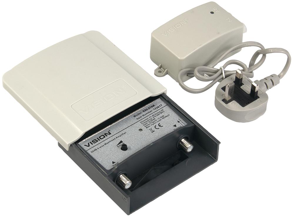 123817 V20-27AK MASTHEAD AMP KIT 1IN-1OUT VISION