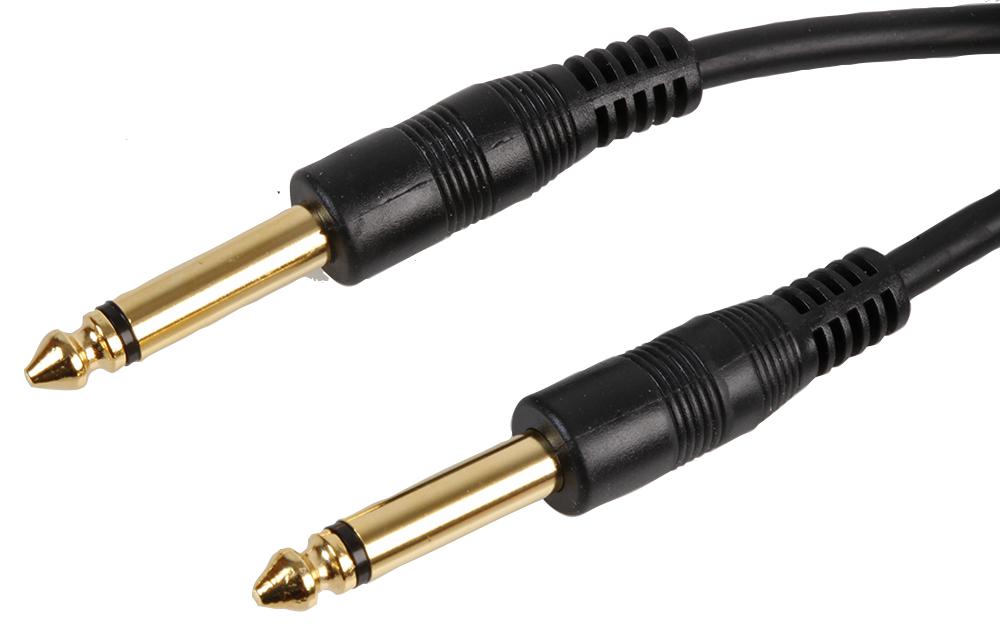 PSG00082 6.35MM MONO JACK PLUG TO PLUG - 1M PRO SIGNAL