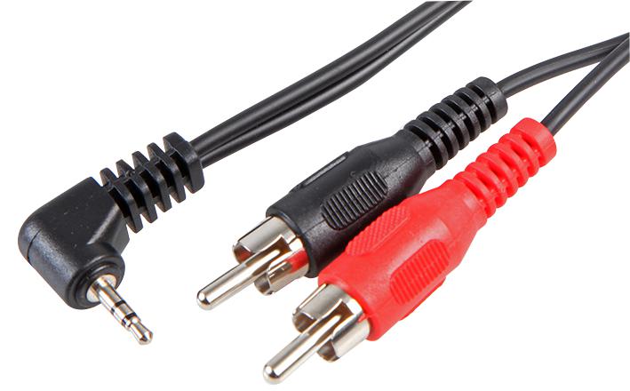 PSG00138 2.5MM ST P TO 2XPHONO P/1M PRO SIGNAL