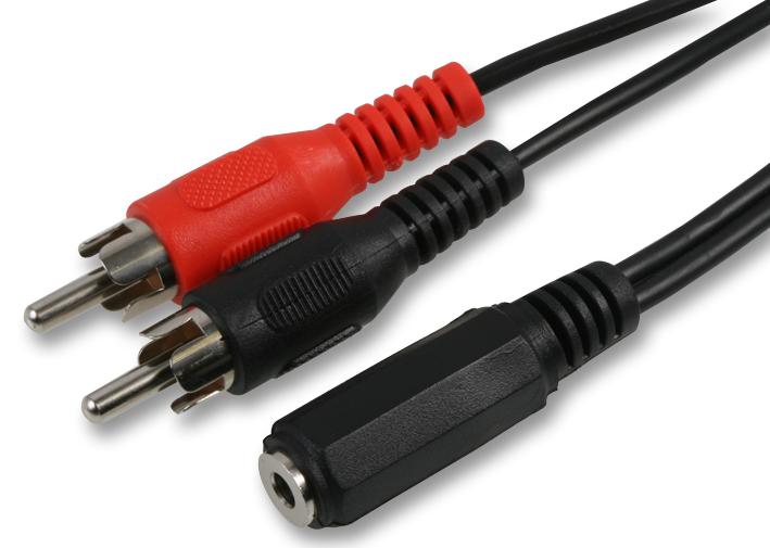 PSG03092 LEAD, 3.5MM S SOCKET-2XPHONO, 0.15M PRO SIGNAL