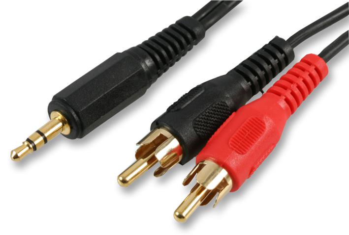PSG00199 3.5MM(S) TO 2X PHONO -10M/GOLD PRO SIGNAL