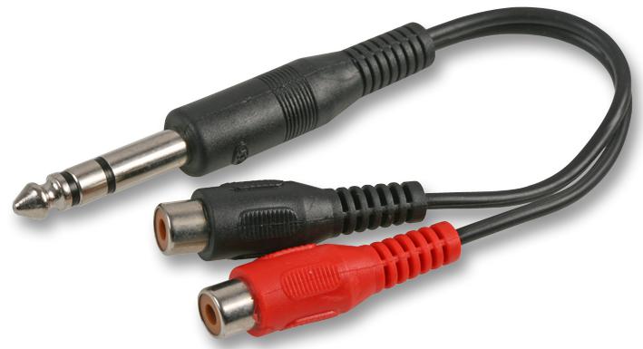 PSG03097 LEAD, 2X PHONO S TO P 1/4 JACK P, 0.5M PRO SIGNAL