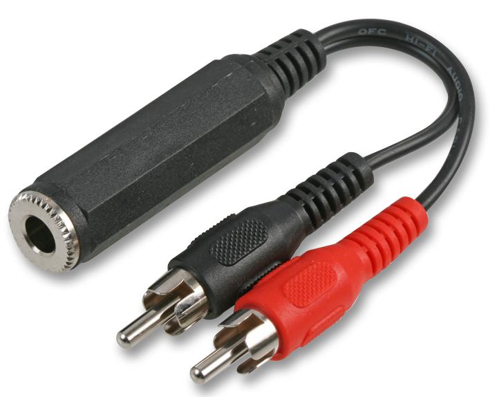 PSG03099 LEAD, 1/4" JACK S TO 2X PHONO P, 0.5M PRO SIGNAL