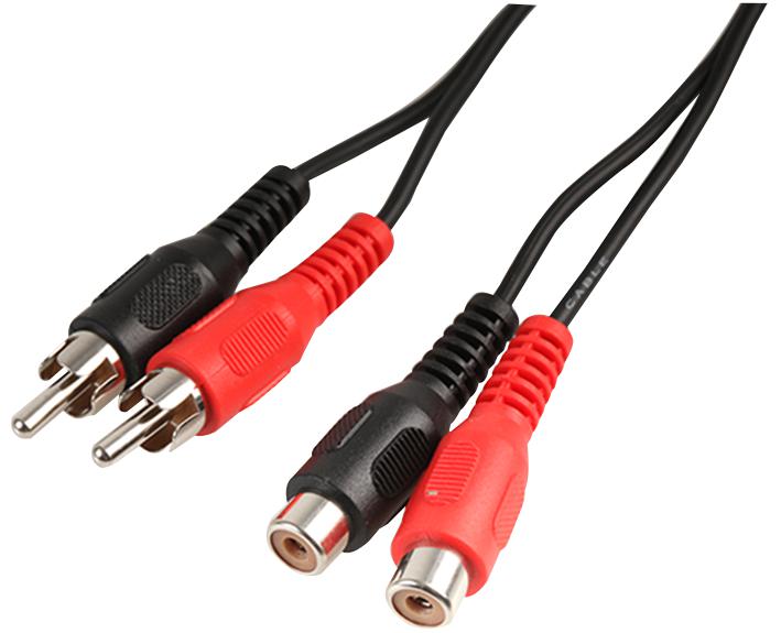 PSG00251 2X PHONO SOCKET TO PLUGS-5M CBBR0657 PRO SIGNAL