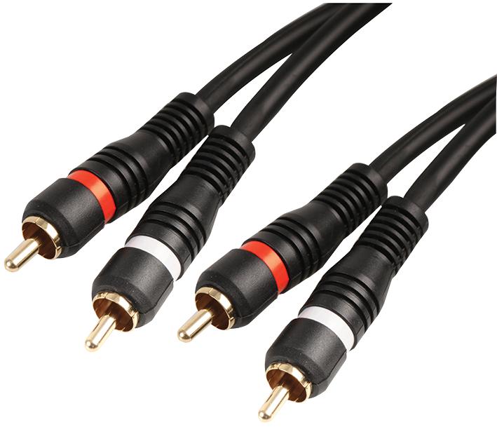 PSG00279 2X PHONO PLUGS - PLUGS: GOLD/2M/OFC PRO SIGNAL
