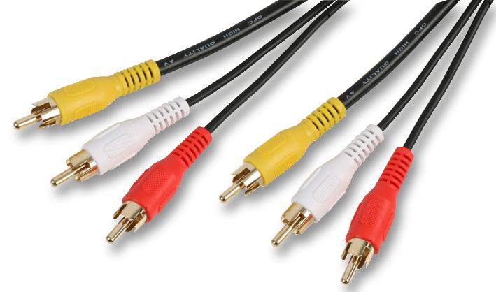 PSG00284 3X PHONO P TO P - 1M PRO SIGNAL